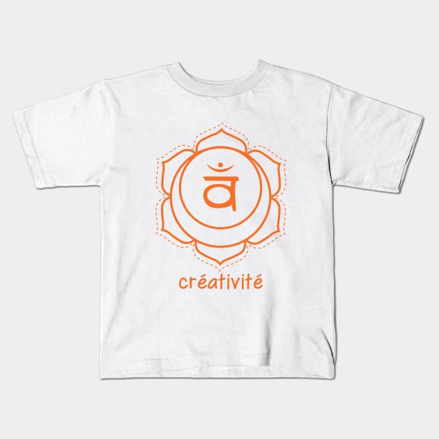 Chakra Sacré - Créativité Kids T-Shirt by BlueZenStudio